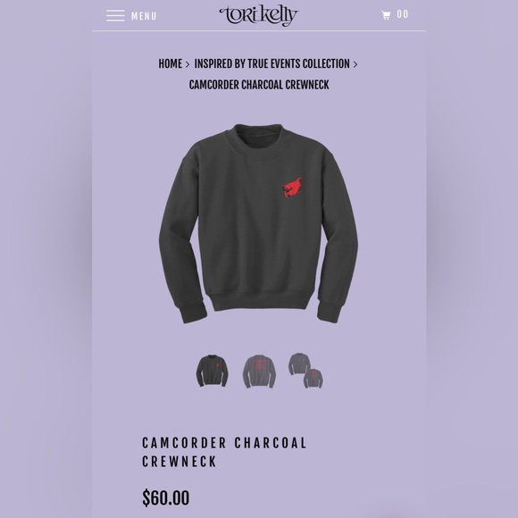 Tori Kelly Inspired by True Events camcorder sweatshirt, gray, Size S - Picture 4 of 4